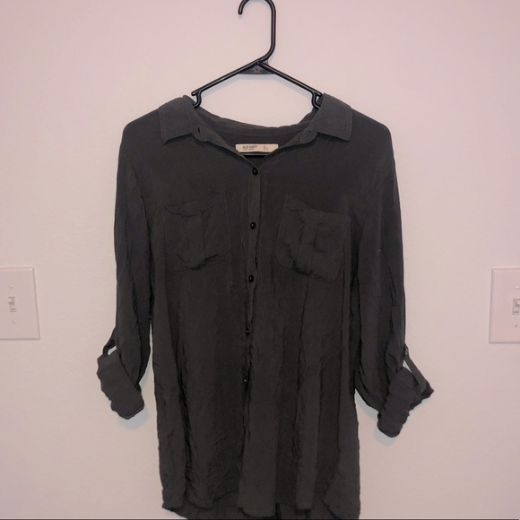 Women’s grey button-up blouse - Picture 1 of 1